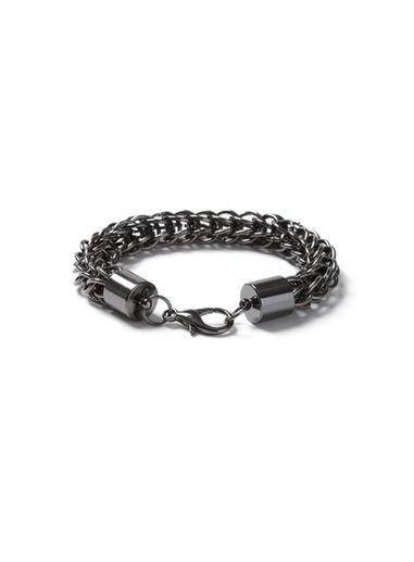 Topman Mens Grey Gunmetal Look Chunky Chain Bracelet*