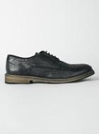 Topman Mens Selected Homme Black Leather Brogue Lace Shoes