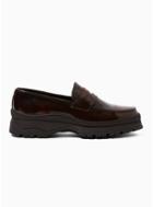 Topman Mens Red Burgundy Leather Reed Lace Shoes