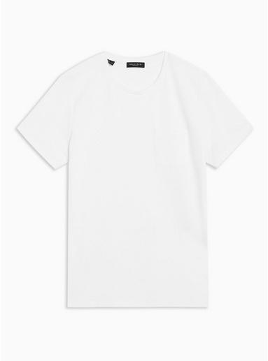 Selected Homme Mens Selected Homme White Waffle T-shirt