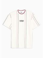 Topman Mens White 'lose' Stripe T-shirt