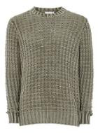 Topman Mens Ltd Khaki Acid Wash Sweater