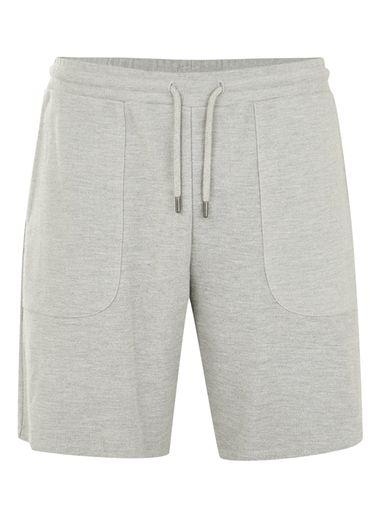 Topman Mens Grey Gray Twill Jersey Shorts