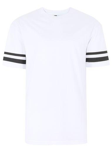 Topman Mens White Oversized Stripe T-shirt
