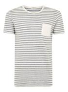 Topman Mens Selected Homme Cream Stripe T-shirt