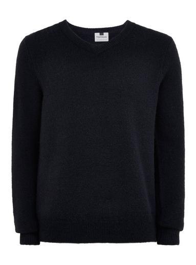 Topman Mens Navy V Neck Jumper