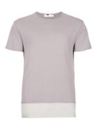 Topman Mens Grey Gray Double Layered T-shirt