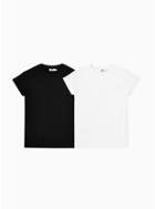 Topman Mens White And Black Roller T-shirt Multipack*