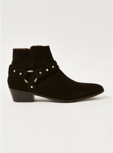 Topman Mens Black 'kane' Harness Boots