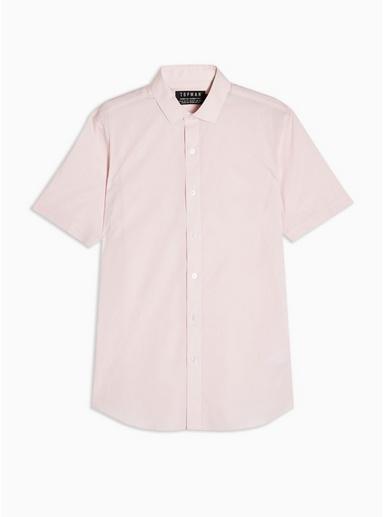Topman Mens Pink Stretch Skinny Shirt