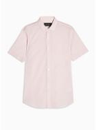 Topman Mens Pink Stretch Skinny Shirt