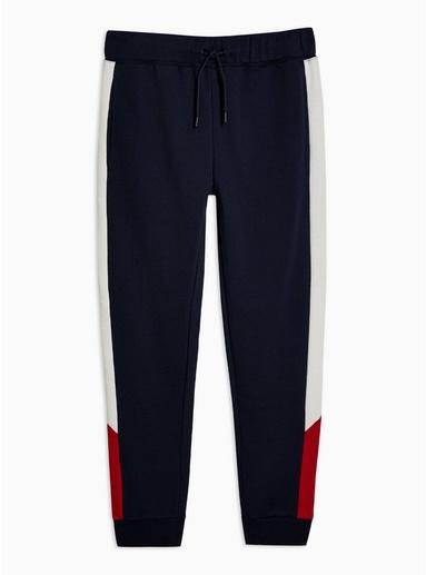 Topman Mens Navy Panelled Joggers