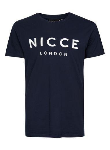 Topman Mens Nicce Navy Logo T-shirt