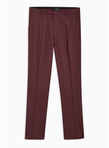 Twisted Tailor Mens Red Twisted Tailor Burgundy 'ellroy' Pants