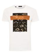 Topman Mens Selected Homme White Floral Print Organic Cotton T-shirt