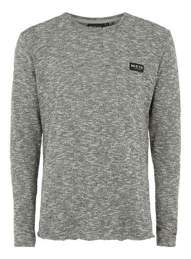 Topman Mens Grey Nicce Gray Logo T-shirt