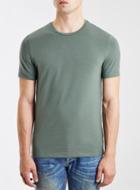 Topman Mens Khaki Washed Black Muscle Fit T-shirt