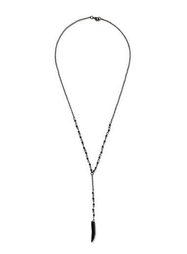 Topman Mens Black Wooden Shard Rosary Necklace*