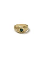 Topman Mens Green Gold Crystal Ring*