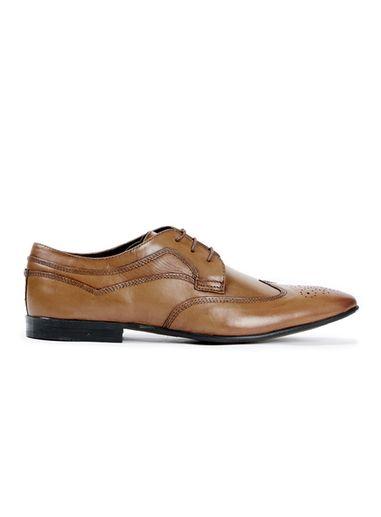 Topman Mens Brown Tan Leather Brogues