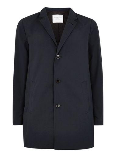 Topman Mens Selected Homme's Navy Coat