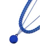 Topman Mens Blue Multi Chain Necklace*