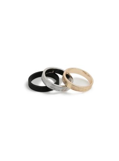 Topman Mens Grey Metallic Ring Pack*