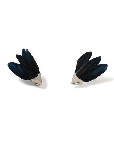 Topman Mens Multi Black Feather Collar Tips*