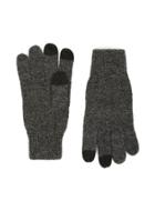 Topman Mens Grey And Black Twist Touchscreen Gloves