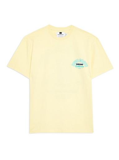 Topman Mens Yellow Sour Grapes T-shirt