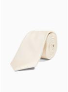 Topman Mens Cream Premium Silk Ecru Tie With Blue Pocket Square