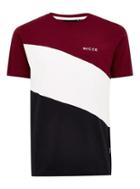 Topman Mens Multi Nicce Navy And White Panel T-shirt