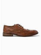 Topman Mens Brown Tan Sharp Brogue Shoes