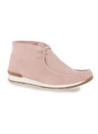 Topman Mens Pink Suede Lace Up Chukka Boots