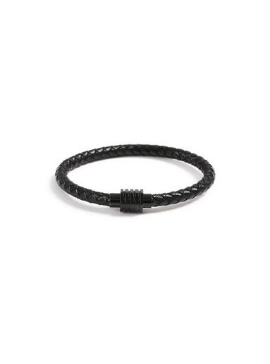 Topman Mens Black Woven Bracelet*