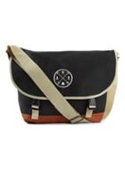 Topman Mens Art Disco Black, Brown And Beige Messenger Bag*