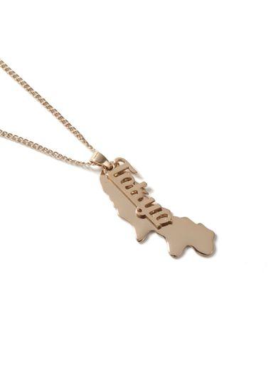 Topman Mens Gold Look Tokyo Tag Necklace*