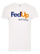 Topman Mens White 'fed Up' T-shirt