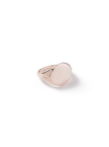 Topman Mens Pink Rose Gold Signet Ring*