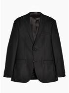 Topman Mens Black Tailored Fit Single Breasted Blazer With Notch Lapels