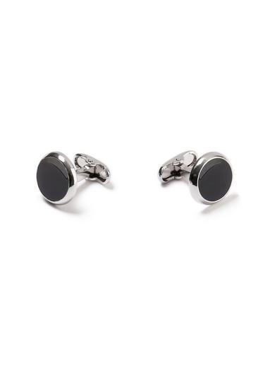 Topman Mens Black Inlay Cufflinks*