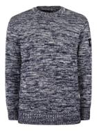 Topman Mens Blue Nicce Navy Speckly Knitted Sweater
