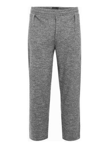 Topman Mens Grey Lux Melton Cropped Joggers
