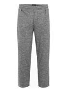 Topman Mens Grey Lux Melton Cropped Joggers