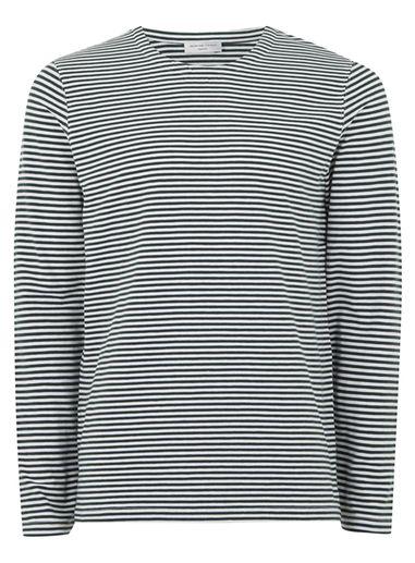 Topman Mens Multi Selected Homme White And Green Stripe T-shirt