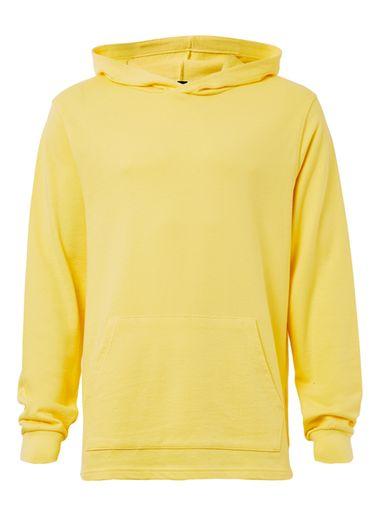 Topman Mens Yellow Fixed Hem Oversized Hoodie