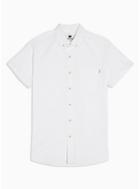 Topman Mens White Regular Slim Shirt