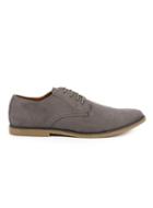 Topman Mens Mid Grey Grey Perforated Desert Shoes