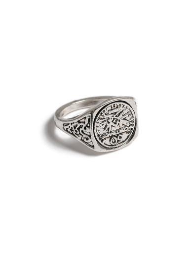 Topman Mens Silver Leaf Ring*