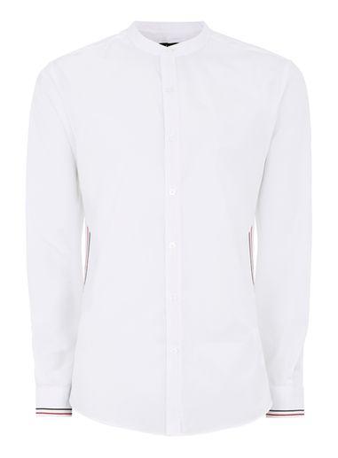 Topman Mens White Taped Shirt